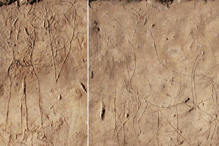 Detail of graffiti of Santa Rreparata